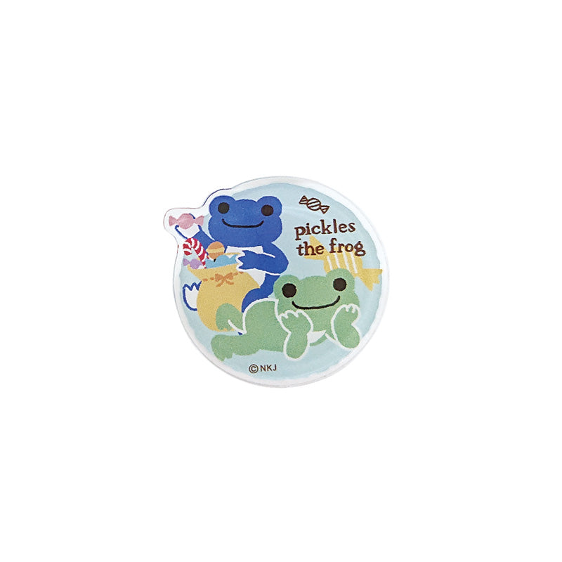 かえるのピクルス アクリルクリップ にじいろキャンディ ブルー (株)ジェイ・エム