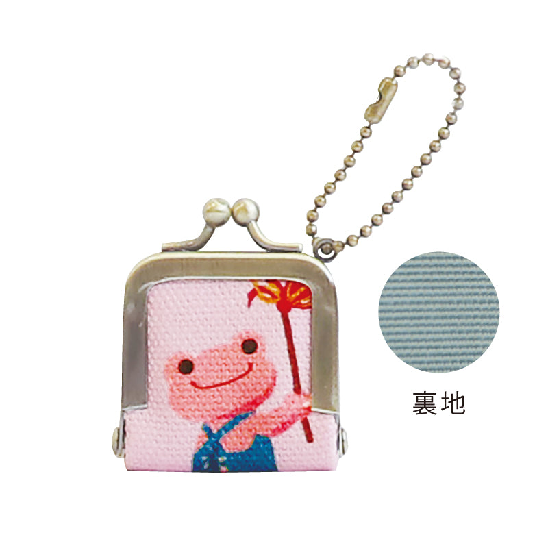 かえるのピクルス がま口スクエアストラップ ピンク 秀和㈱