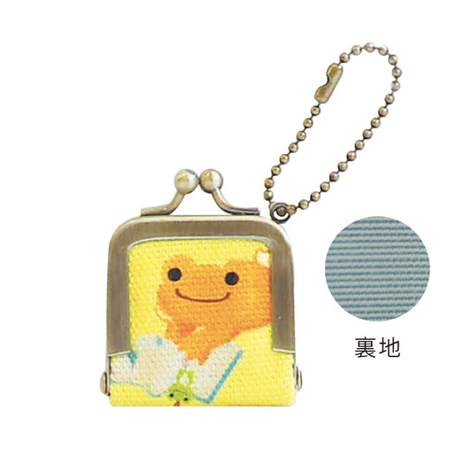 かえるのピクルス がま口スクエアストラップ 黄色 秀和㈱