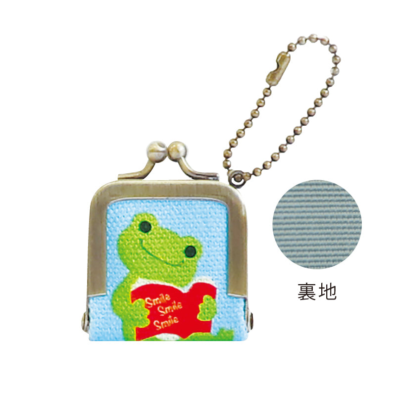 かえるのピクルス がま口スクエアストラップ 水色 秀和㈱