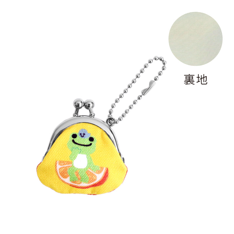 かえるのピクルス ミニがま口ストラップ オレンジ 秀和㈱