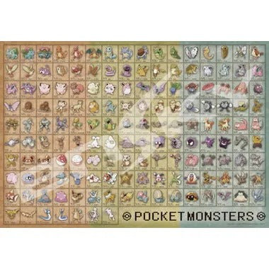 【メーカー取寄】1000T-31 ポケットモンスターズ1000T-31 ポケモン図鑑 No.001～No.151