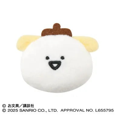 【メーカー取寄】もふもふバッジ ①お文具さん ポムポムプリン×お文具といっしょ