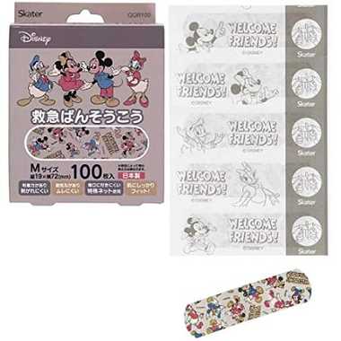 【メーカー取寄】ＱＱＢ１００ 救急ばんそうこうＭ ミッキー＆フレンズ