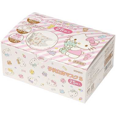 【メーカー取寄】MSKB25N 子供立体マスクS(25枚 ハローキティ