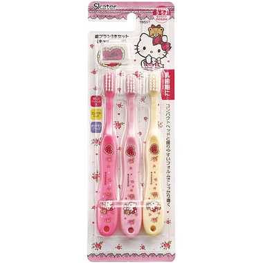 【メーカー取寄】ＴＢ５ＳＴ 園児用歯ブラシ3Pキャップ付 KTラブリーフラワー
