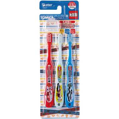 【メーカー取寄】ＴＢ５ＳＴ 園児用歯ブラシ3Pキャップ付 トミカ23