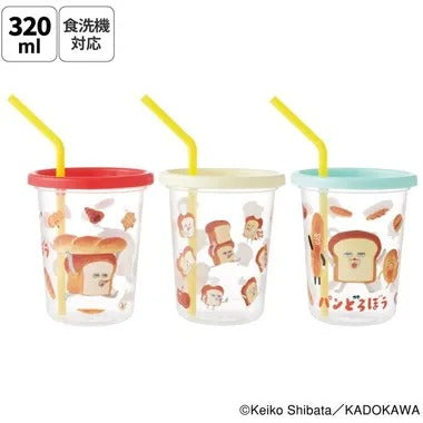 【メーカー取寄】ＳＩＨ３ＳＴ ストロー付タンブラー３個 パンどろぼう