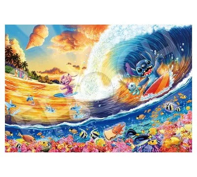 【メーカー取寄】73-406s Stitch -Sunset Surfing- 300ピース （スティッチ -サンセットサーフィン- 300ピース）