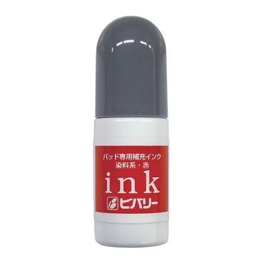 【メーカー取寄】INK-006 パッド専用補充インク赤 （染料系）せんせいスタンプ専用