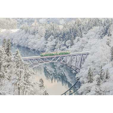【メーカー取寄】03-954 銀世界の渓谷と只見線（福島）