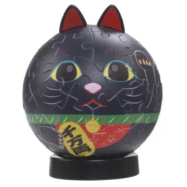 【メーカー取寄】2003-528 パズころりん招き猫黒