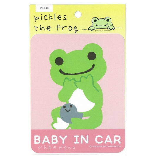 かえるのピクルス ステッカー BABY IN CAR (株)東洋マーク製作所