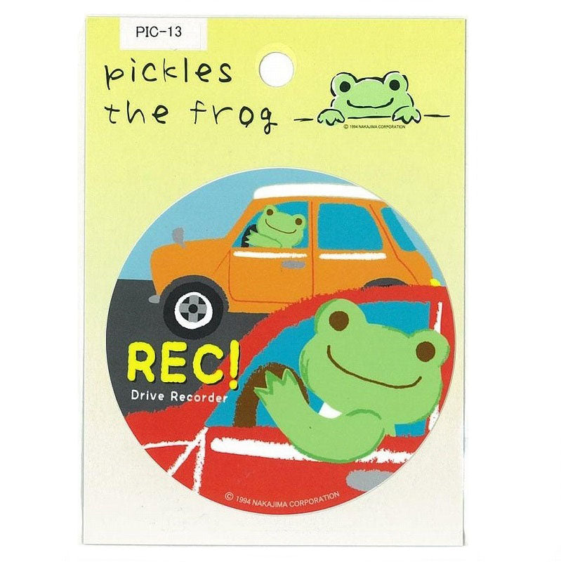 かえるのピクルス ステッカー REC（車） (株)東洋マーク製作所