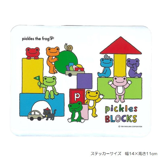かえるのピクルス　ステッカー　BLOCKS　　(株)東洋マーク製作所