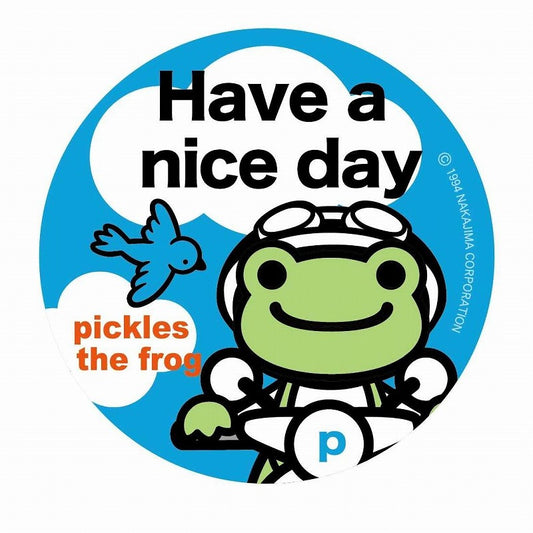 かえるのピクルス　ステッカー　Ｈａｖｅ　ａ　ｎｉｃｅ　ｄａｙ丸　　（株）東洋マーク製作所