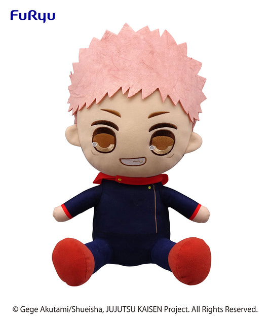 JUJUTSU KAISEN KYURUMARU SUPER Big Plush Toy-Yuji Itadori- - Jujutsu Kaisen figures wholesale
